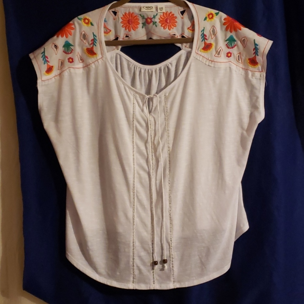 Festive embroidered top